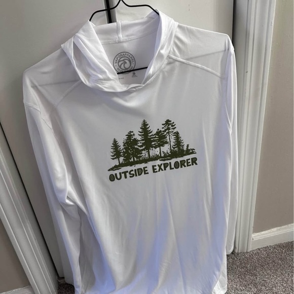 White 'Outside Explorer' Hoodie - Picture 1 of 3